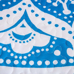 Blue Mandala Bohemian Queen Size Comforter Bedspread Coverlet Blanket Throw Rug JaydeeBedding