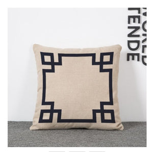 Retro H Linen square size 45x45cm Cushion Cover