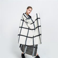Load image into Gallery viewer, Cashmere Blend Black and White Double-Sided Blanket/Shawl JaydeeBedding