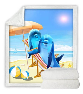 Dolphin Plush Blanket