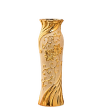 Load image into Gallery viewer, Europe Gold Ceramic Vase Home Decor
