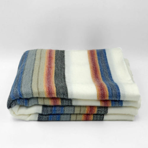 Ecualama Soft and Warm Striped Alpaca Wool Blanket - 90x65cm Queen Jaydee Bedding