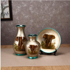 3Pcs/Set Ceramic vase 3D Stereoscopic Ornaments