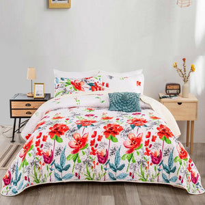 Floral Patchwork Quilt Duvet Queen/King Size Bedspread Set Coverlet Comforter JaydeeBedding