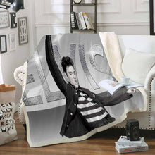Load image into Gallery viewer, Warm Cozy Elvis Presley Woven Blanket