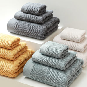 3Pcs 100% Cotton Highly Absorbent Bath Towels Set