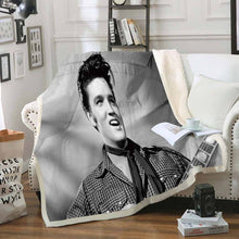 Load image into Gallery viewer, Warm Cozy Elvis Presley Woven Blanket