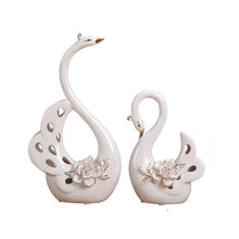 Load image into Gallery viewer, A Pair White Swan Lovers Home Decor