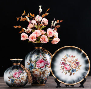 3Pcs/Set Ceramic Vase Vintage Chinese Style
