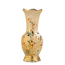 Load image into Gallery viewer, Europe Gold Ceramic Vase Home Decor