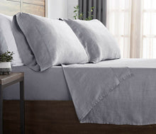 Load image into Gallery viewer, Luxury Ramesses Linen Blend Bed Sheet Set