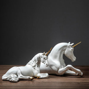 Nordic Resin White Unicorn Horse JaydeeBedding