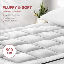 Load image into Gallery viewer, Mona Bedding Pillowtop Mattress Topper 2Layer Microfibre Protector Cover AllSize