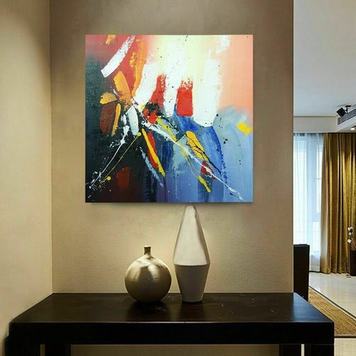 Pure Hand Painted Art Canvas Oil Painting Home Decor Framed Splashes of Color Jaydee Bedding