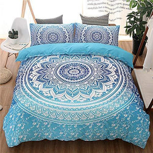 Queen Mandala Flower Bohemian Quilt Cover JaydeeBedding