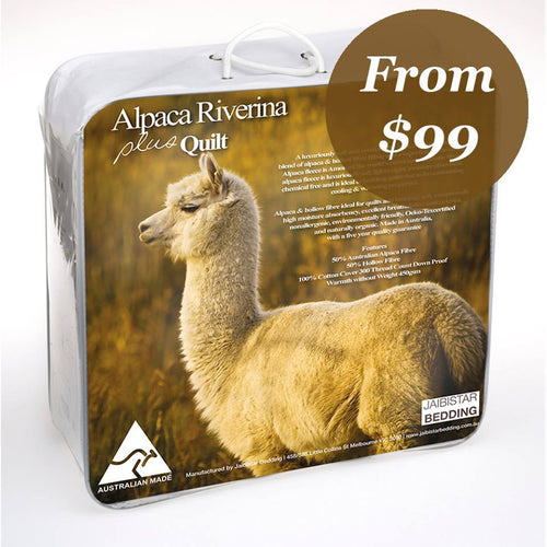 Riverina Alpaca Plus Quilt- Blend Of Alpaca and Plant Fibre- Clearance JaydeeBedding
