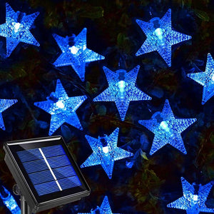 Solar LED Star Garden String Lights Outdoor