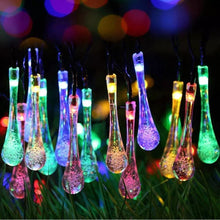 Load image into Gallery viewer, 12m 100 LED Water Droplets Solar String Lights