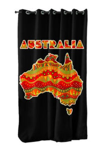 1Piece Australia Map Blackout Window Curtain