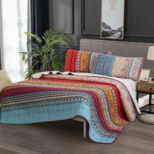 Load image into Gallery viewer, Striped Quilted Mandala Queen/King Size Bedspread Set JaydeeBedding