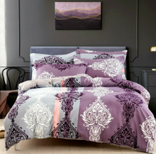 Load image into Gallery viewer, Purple Mandala Quilt Cover Set