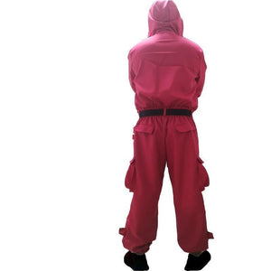 Squid game villain Red jumpsuit cosplay costume