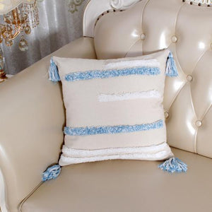 Morocco Tufted Throw Pillow Covers with Tassel