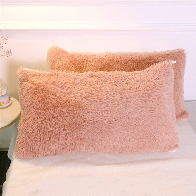 Fluffy Decorative Pillow Case