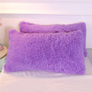 Fluffy Decorative Pillow Case