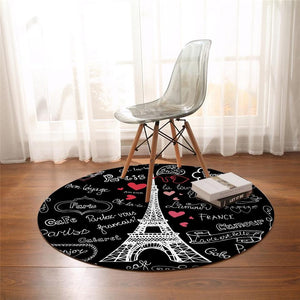France Paris Tower Round Carpets