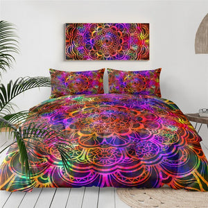 Colourful Floral Bohemian Printed Quilt Cover Set
