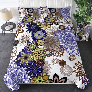 Colourful Floral Bohemian Printed Quilt Cover Set