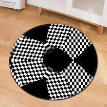 Load image into Gallery viewer, 3D Black&amp;White Stereo Vision Geometry Rug