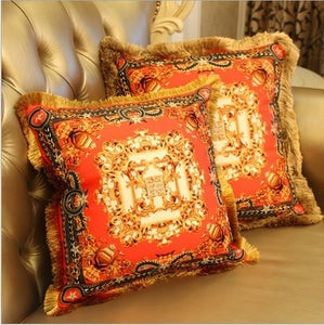 European Gold Velvet Cushions Cover