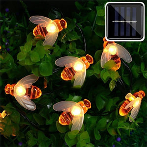 Solar LED Honey Bee String Fairy Christmas Light