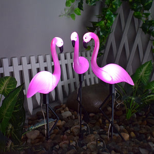 Solar LED Flamingo Outdoor Fence Light