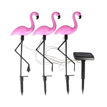 Load image into Gallery viewer, Solar LED Flamingo Outdoor Fence Light