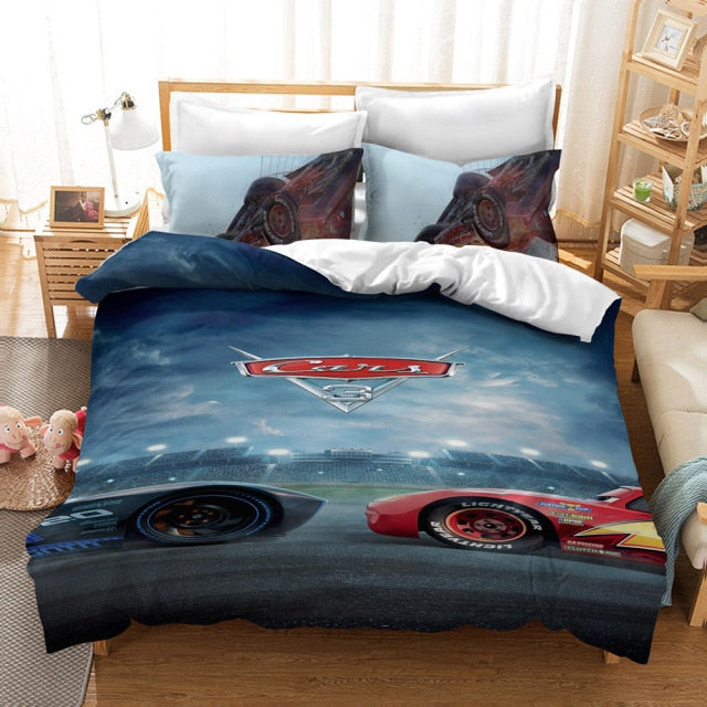 Lightning McQueen Car Quilt Cover Set