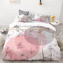 Load image into Gallery viewer, 3D HD Digital Pink Marble Quilt Cover Set-jaydeebedding