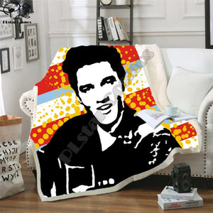 Elvis Presley 3D Fleece Throw Blanket-jaydeebedding