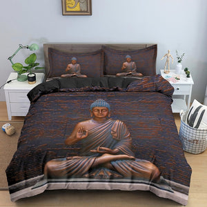 3D Buddha Mandala Quilt Cover Set