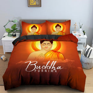 3D Buddha Mandala Quilt Cover Set 