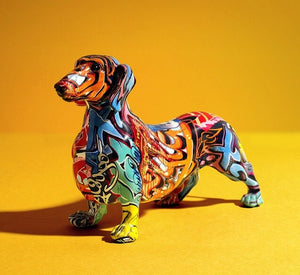 CreaColourful Dachshund Dog Figure-Stylepop