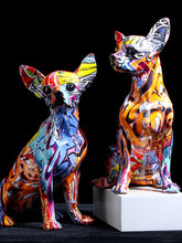 Load image into Gallery viewer, Creative Colourful Chihuahua Dog Statue-stylepop