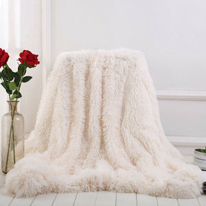 Shaggy Long Pile Plush Sherpa Throw Blanket
