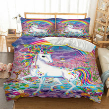 Load image into Gallery viewer, Unicorn Rainbow Quilt Cover Set
