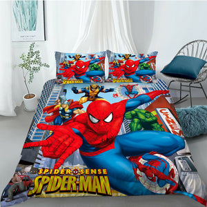 3D Spiderman Quilt Cover Set