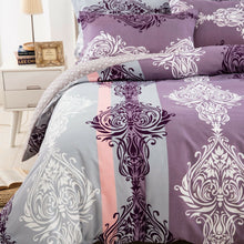 Load image into Gallery viewer, Purple Mandala Quilt Doona Duvet Cover Set Single Double Queen King Size Bedding