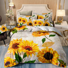 Load image into Gallery viewer, Sunflower Floral Quilt Cover Set-jaydeebedding