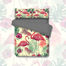 Load image into Gallery viewer, Flamingo Tropical Quilt Cover Set